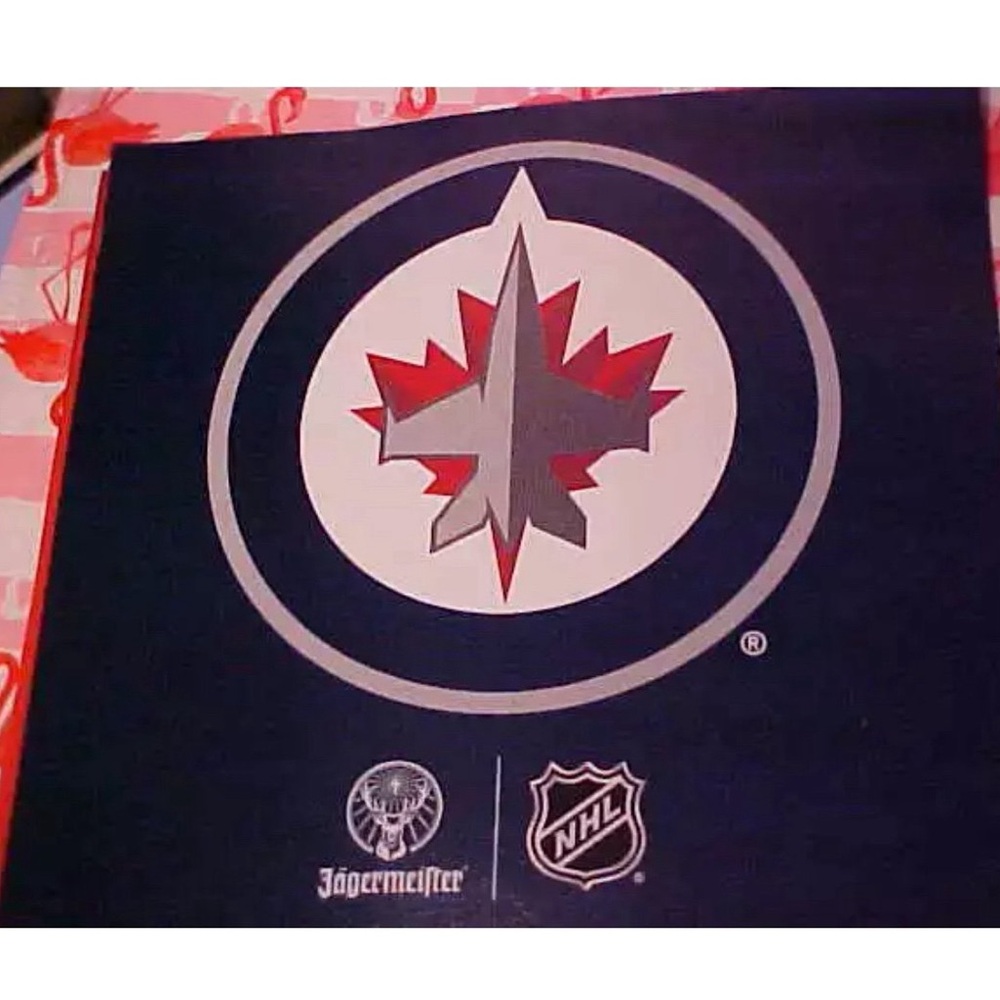 Winnipeg Jets JAGERMEISTER Promo NHL Large Cooler Fridge Car Magnet NEW RARE!!